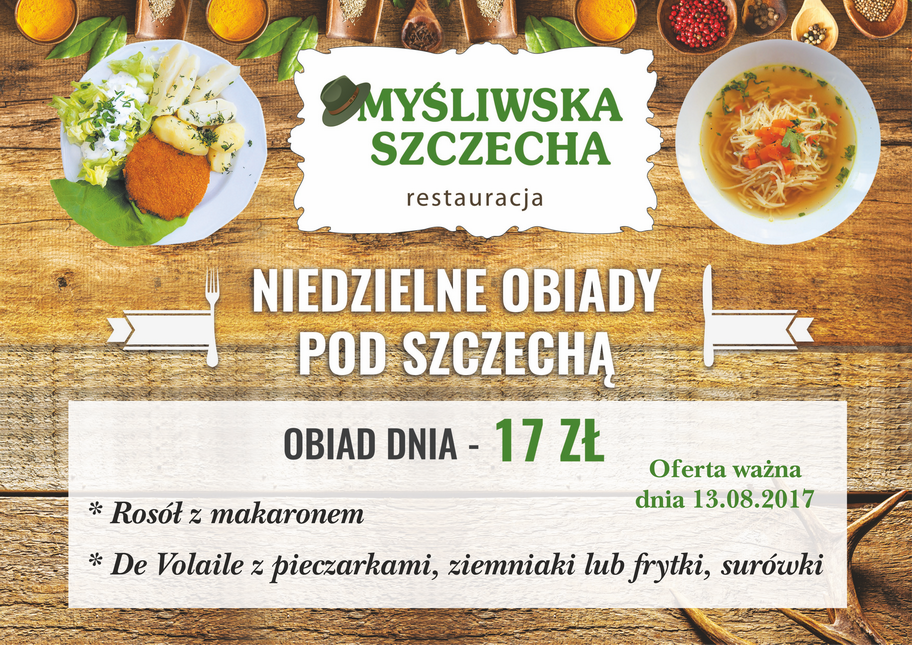 Niedzielne Obiady Pod Sczechą !!!