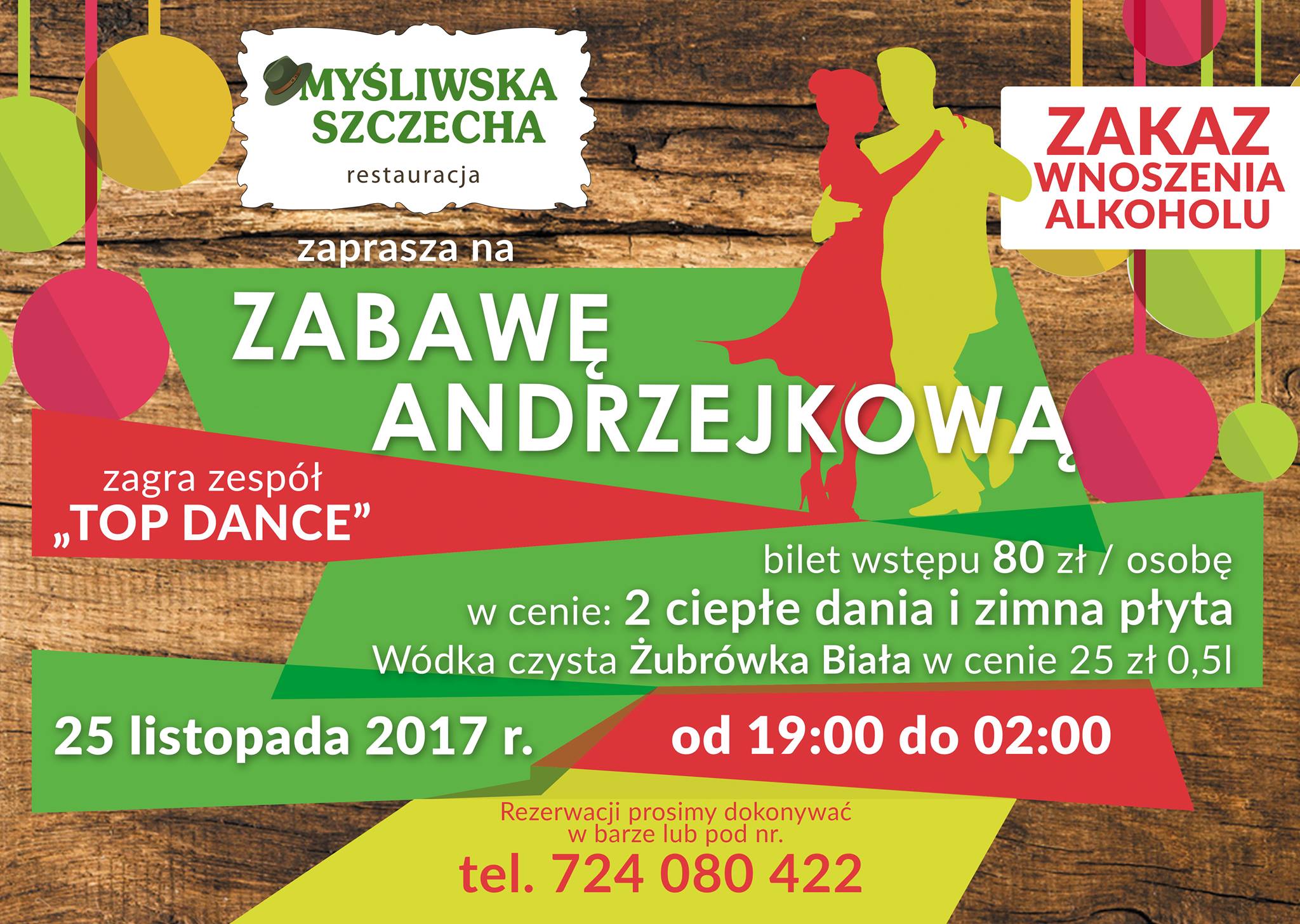 Zapraszamy na Zabawę Andrzejkową !!! 25.11.2017 od godz 19:00 
